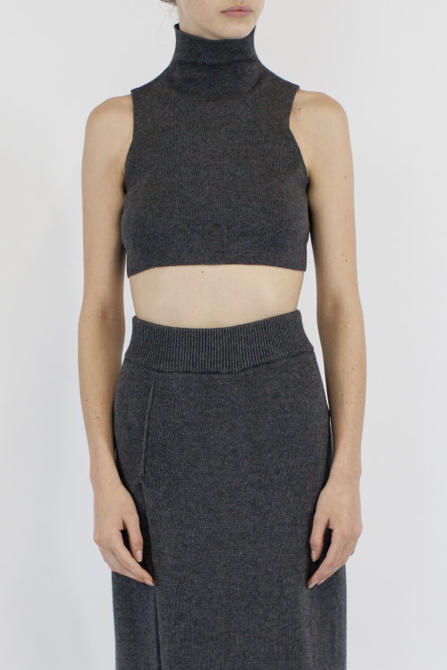 Charlie_May_Charcoal_Knit_Polo_Top_Front