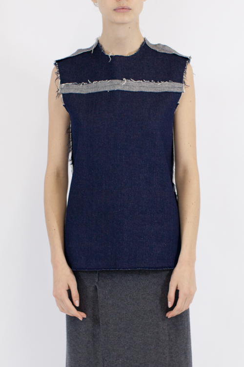 Charlie May Denim Reverse Tank
