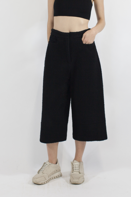 Charlie May Black Textured Culottes