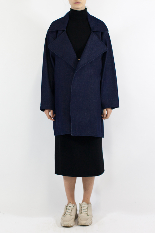 Charlie May Indigo Denim Coat