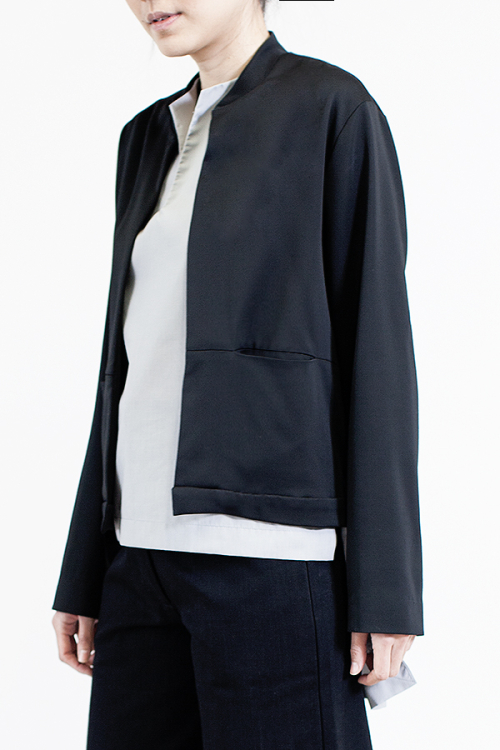 Charlie May black bomber jacket