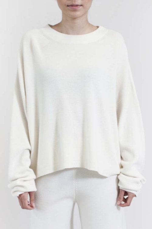 Charlie May White Track Top Pullover