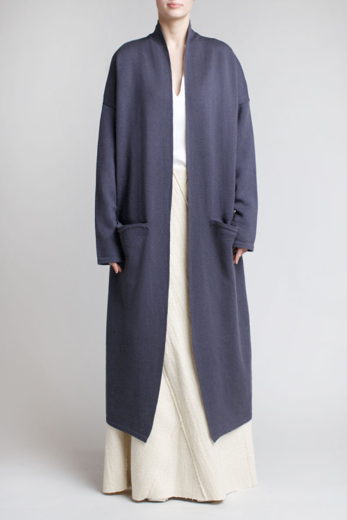 Charlie May Charcoal knit Coat