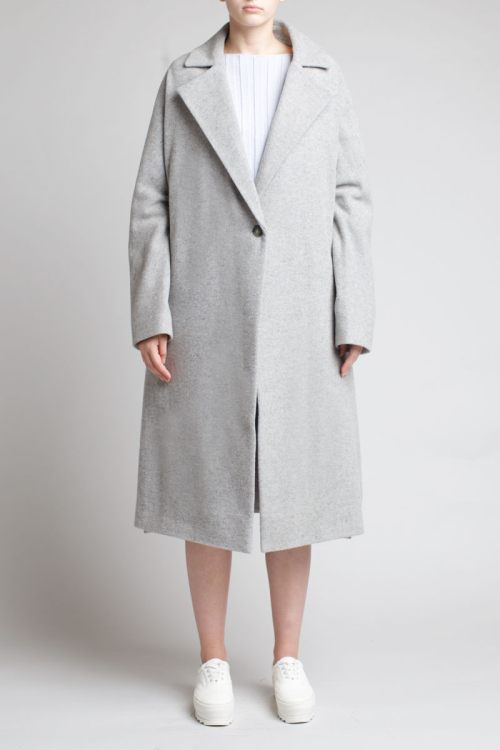 Charlie May Grey Wool Kimono Coat